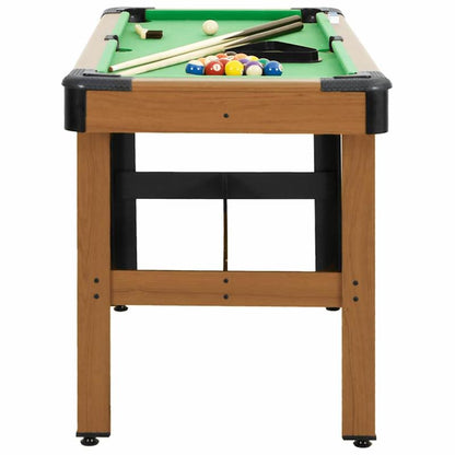 Biljarttafel – Speeltafel – Pooltafel – Spelbord – Houten Tafel – Compact Formaat 122x61x76 cm – Duurzaam Hout – Warme Bruine Kleur