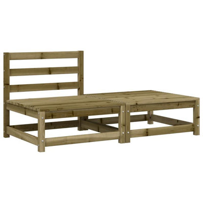 Tuinbank – Buitenbank – Zitbank – Balkonbank – Houten Tuinmeubel – Lichtbruin Hout – Inclusief Kussens en Voetenbank