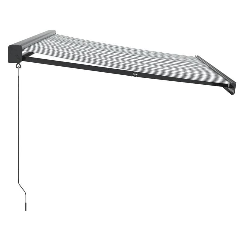 Laifel extends 3.5x2.5m dust and aluminum anthracite and white Removable Outdoor Practical, Backyard Shelter, Contemporary Shade, Stylish Cover, Durable Fabric, Adjustable Awning, Portable Shade, Camping Gear, Patio Decor
