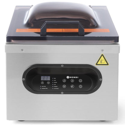 Kitchen Line 295mm Kamer Vacuümmachine 630W – Professionele Voedselverpakker met Dubbele Sealstrip, Roestvrijstalen Behuizing en Digitale Bediening