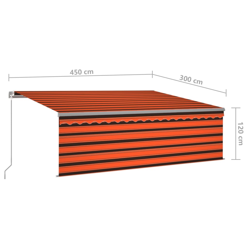 Zonnescherm – Verstelbare Zonwering – Buitenluifel – Terrasscherm – Schaduwdoek – 4,5x3 Meter – UV- En Waterbestendig Polyester – Licht Aluminium Frame