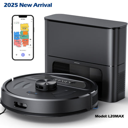 Robotstofzuiger L20Max – Robotstofzuiger – Robot Cleaner – Stofzuigrobot – Automatische Stofzuiger – 5500Pa Zuigkracht – 3-in-1 Zuigen Vegen Dweilen