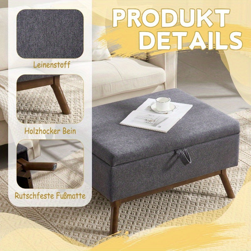 Vierkante Salontafel Met Opbergbank – Multifunctionele Poef – Schoenenbank – Zitkruk – Opbergmeubel – Duurzaam Metalen Frame – 3,2 Cu Ft Opbergruimte – 68,58 cm Hoogte – Gemengde Kleuren – Ruimtebesparend Ontwerp