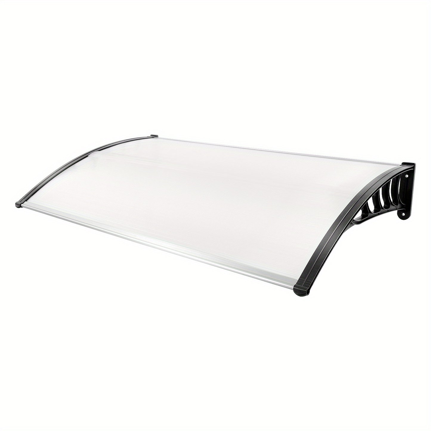Deurkap – Deurafdekking – Deurblad – Deurzonwering – Deurbladkap – Transparant Zwart – 90x150 cm – Polycarbonaat & Polypropyleen