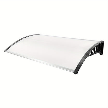 Deurkap – Deurafdekking – Deurblad – Deurzonwering – Deurbladkap – Transparant Zwart – 90x150 cm – Polycarbonaat & Polypropyleen