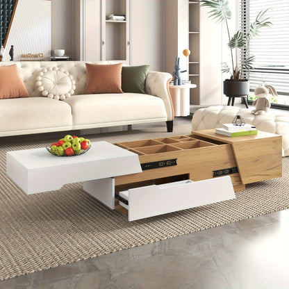 Uitschuiftafel – Salontafel – Klaptafel – Vouwtafel – Eettafel – Verborgen Opbergruimte – Volledig Voorgemonteerd