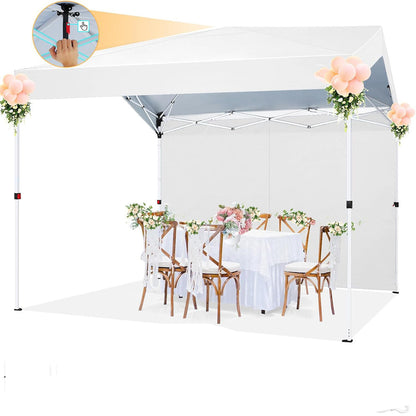 Partytent – Tuinpaviljoen – Easy-Up Tent – Opvouwbare Overkapping – Vouwtent – 3x3 Meter – Met Ventilatie – Met Verstelbare Hoogte