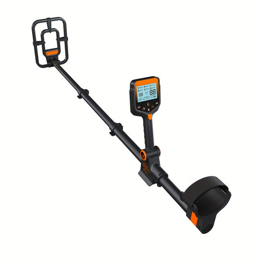 Metaaldetector – Metaalzoeker – Schatvinder – Draagbare Detector – Hunter – Oranje Variant – Verstelbaar Inklapbaar Design – USB Oplaadbare Lithiumbatterij
