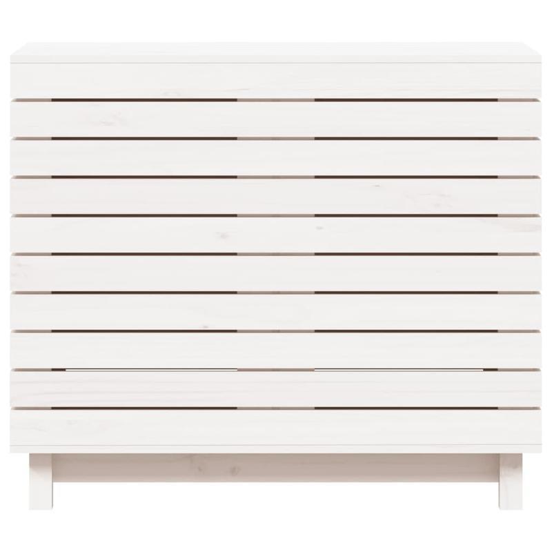 Wasmand – Wasbox – Wassorteerder – Waszak – Opbergmand – Massief Grenenhout – Groot Formaat 88,5x44x76 cm – Witte Afwerking
