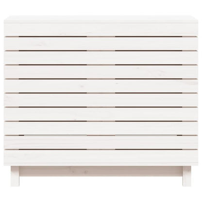 Wasmand – Wasbox – Wassorteerder – Waszak – Opbergmand – Massief Grenenhout – Groot Formaat 88,5x44x76 cm – Witte Afwerking
