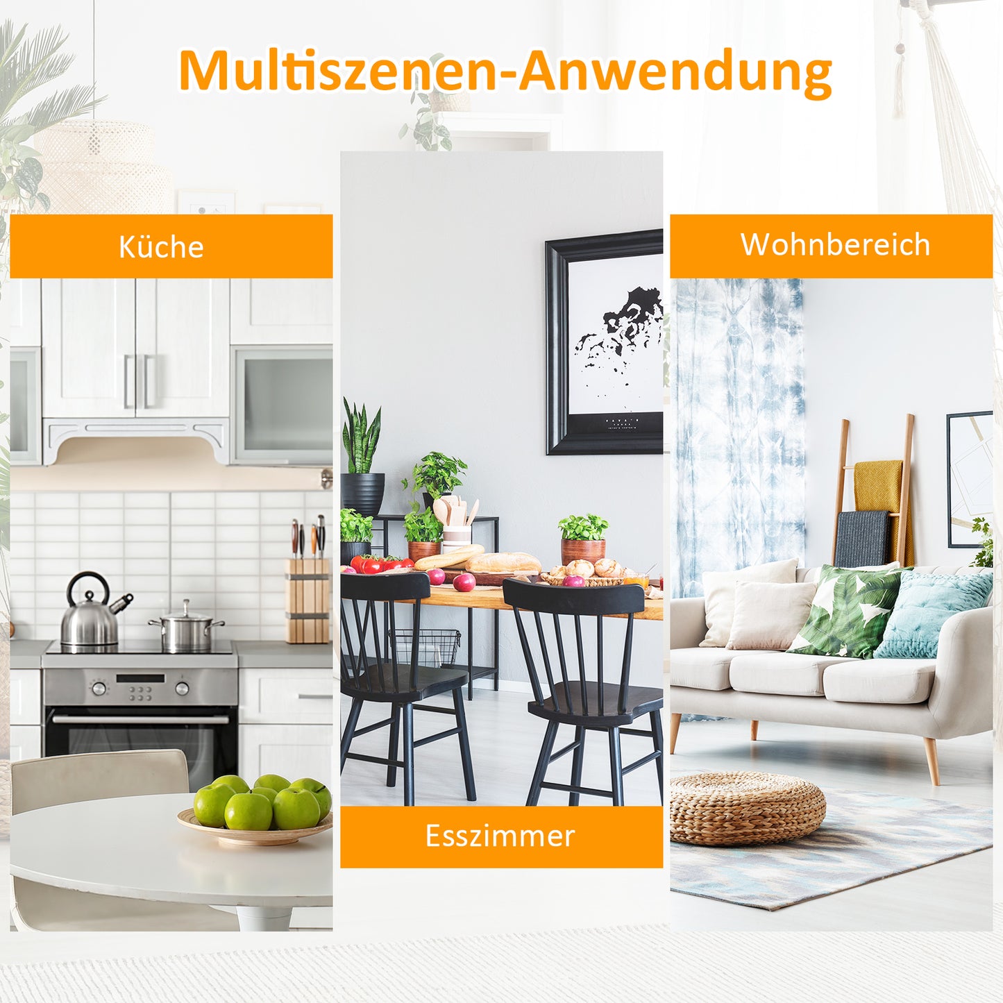Kunststof Keukentrolley – Keukenwagen – Serveerwagen – Keukeneiland – Rolwagen – Met Wijnrek & Handdoekhouder – Robuust Houten Werkblad – Wielen Met Rem