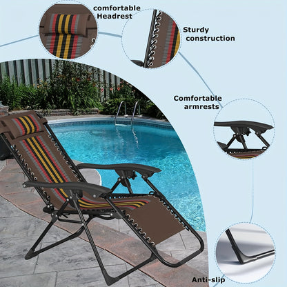 Ligstoel – Loungebed – Tuinstoel – Relaxstoel – Campingstoel – Extra Breed 72 cm – Stevig Metalen Frame