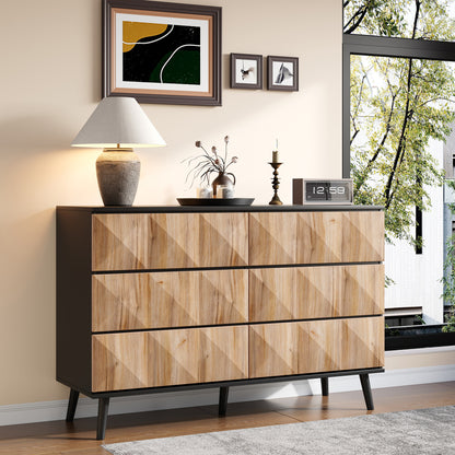 Dressoir – Sideboard – Opbergkast – Kast – Opbergmeubel – Modern Design – Verhoogde Deuren – Meerdere Lades – Ruimtebesparend – Zonder Elektriciteit – Natuurlijke Kleur