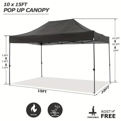 Pop-up Partytent – Opvouwbare Tent – Eventtent – Buitentent – Canopy Tent Wit – 3,05x4,57 Meter – 4 Afneembare Zijwanden – Lichtgewicht Aluminium Frame