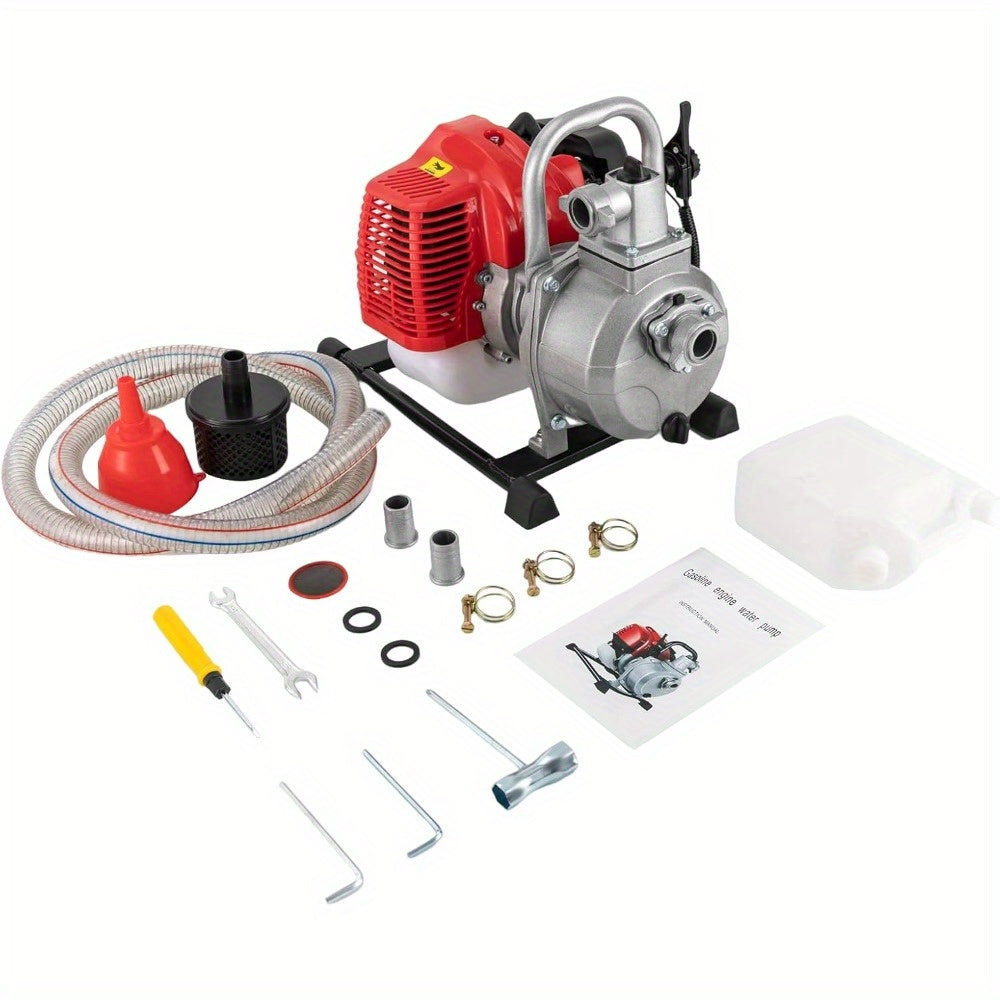 Waterpomp – Dompelpomp – Tuinpomp – Vuilwaterpomp – Besproeiingspomp – 43CC Benzine – Max 30M Opvoerhoogte – Lichtgewicht & Compact
