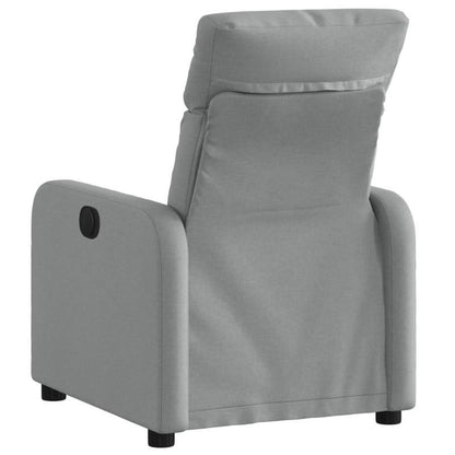 Loungebank – Fauteuil – Lounge Stoel – Relaxstoel – Zitzak – Lichtgrijs – Stevig MDF Frame – Handmatig Verstelbare Rugleuning