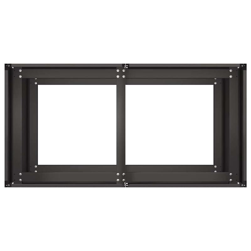 Plant Pot Black 80x40x80cm Cold-rolled Steel Chic Outdoor Planter Serves as a Focal Point for Exterior Spaces Reliable Weather- Planter Combines Beauty and Gardening Functionality