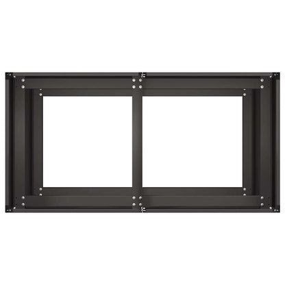 Plant Pot Black 80x40x80cm Cold-rolled Steel Chic Outdoor Planter Serves as a Focal Point for Exterior Spaces Reliable Weather- Planter Combines Beauty and Gardening Functionality