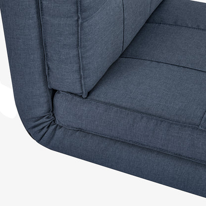 Vloerstoel – Vloerzetel – Loungestoel – Relaxstoel – Ligstoel – 5-Posities Verstelbare Rugleuning – Inclusief Compact Opvouwbaar Ontwerp – Donkerblauw