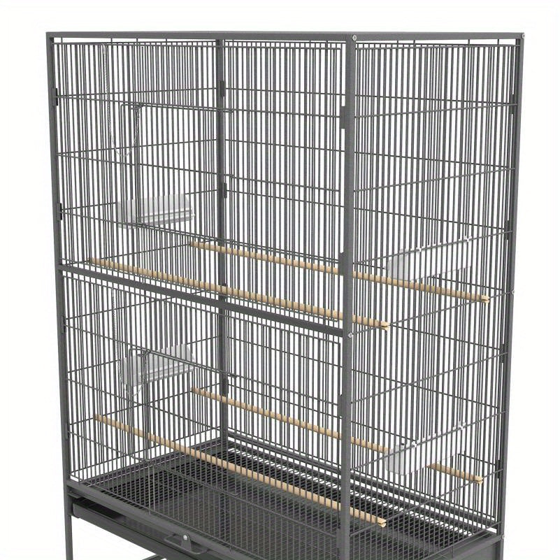 Kleindierkooi – Vogelkooi – Knaagdierkooi – Hamsterkooi – Dierenkooi – Ruim Design 94x57x153 cm – Met Deur en Wielen