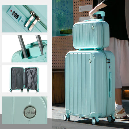 Kofferset – Reiskoffer Set – Trolley – Handbagage – Ruimbagage – PC Materiaal – Krasbestendig & Lichtgewicht – 3-Delig 14/20/28 Inch – Stille Spinner Wielen – Combinatieslot – Goud