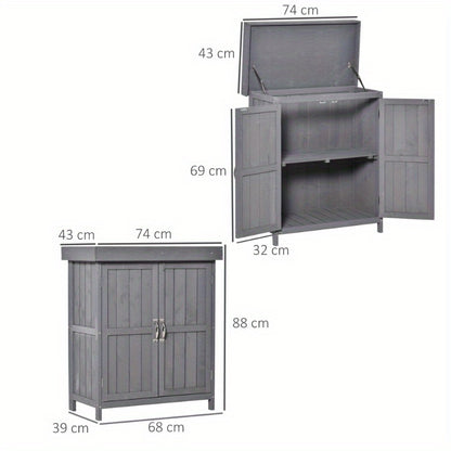Opbergkast Tuinkast – Tuinberging – Buitenkast – Opbergbox – Tuinopslag – Weerbestendig – Met Combinatieslot – Magnesiumlegering & Ijzer – 74x43x88 cm