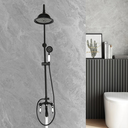 Retro Douche Set – Handdouche – Regen Douche – Thermostaatkraan – Badkamerkraan – RVS – Wandmontage – Verstelbare Temperatuur – Duurzaam Design
