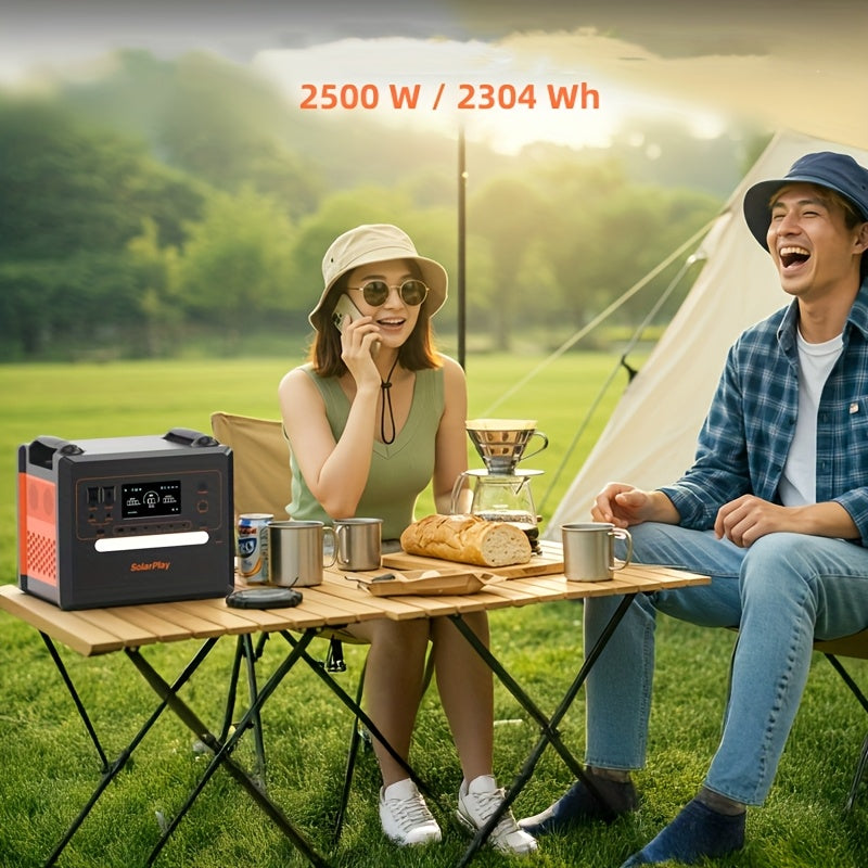 Zonnegenerator – Draagbare Stroomgenerator – Powerstation – Energiecentrale – Noodstroomvoorziening – 2304Wh Capaciteit – 4800W Piekvermogen