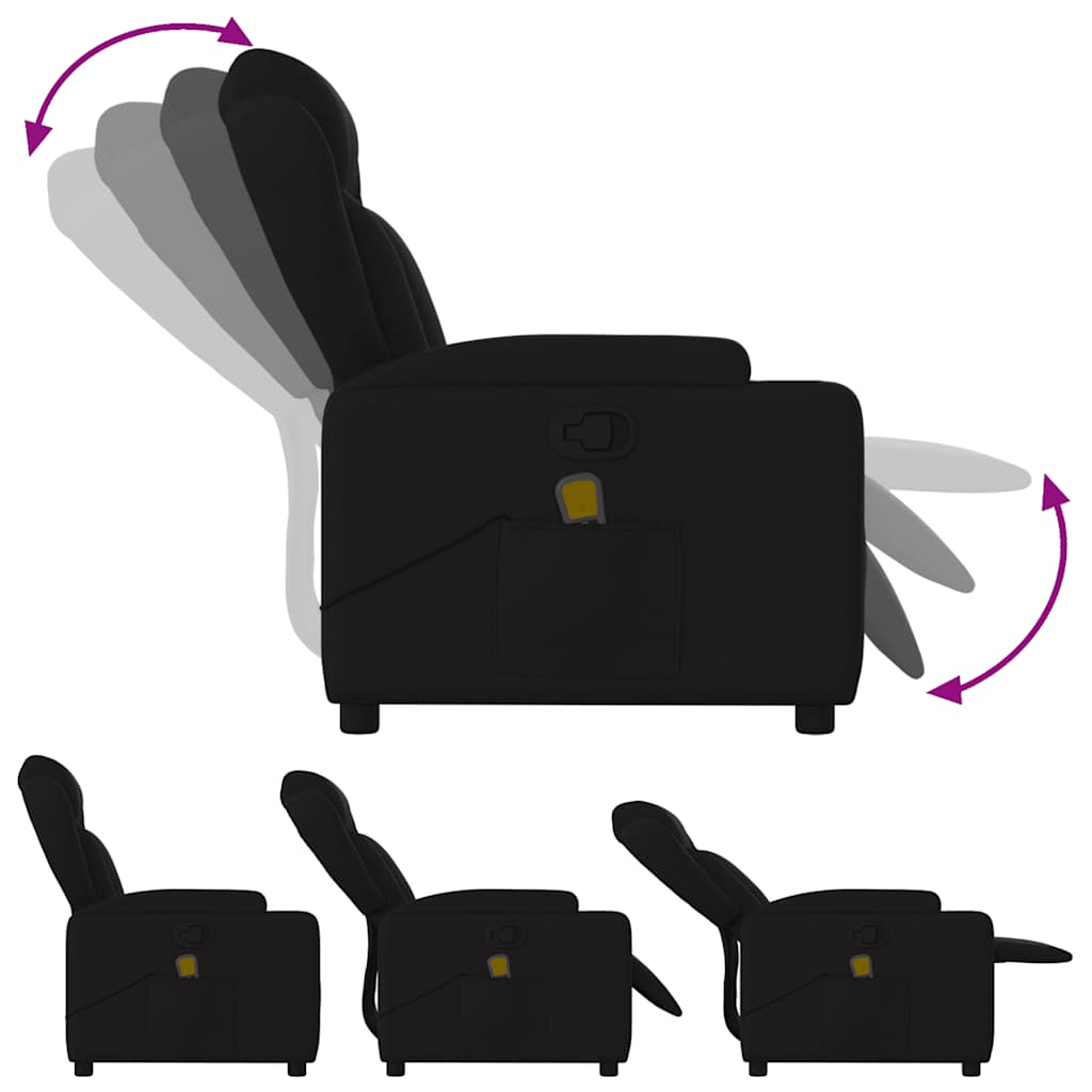 Relaxstoel – Fauteuil – Loungestoel – Schommelstoel – Relaxfauteuil – Massagefunctie – Verstelbare Rugleuning tot 135° – Stabiel Hout-Metaal Frame