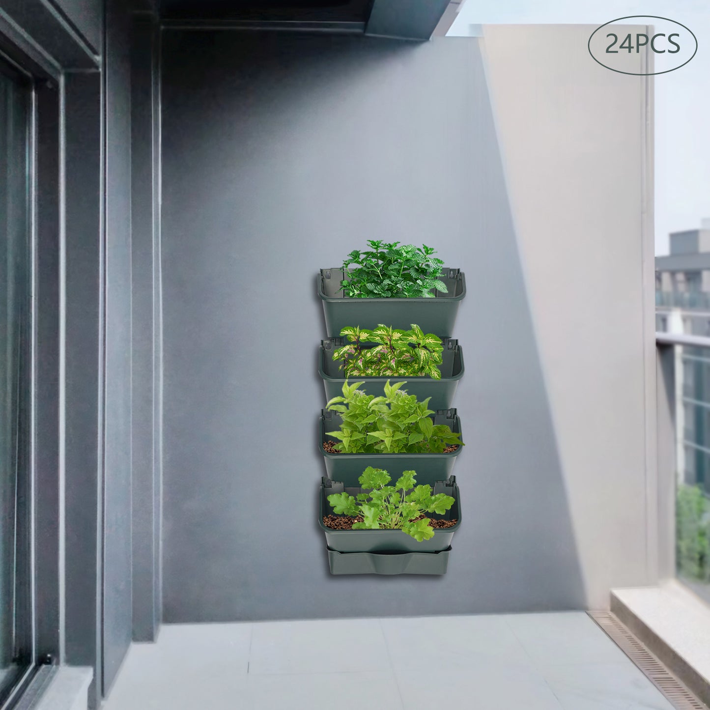 Hanging Vertical Wall Planter, 24-planter Hanging Planter, Vertical Garden Planter,  Minimalist Garden Decor, Stylish Plant Holder, Wallmounted Planter, Garden Planter Box, Urban Gardeners, Plant Enthus