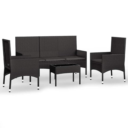 Luxe Loungeset – Loungesets – Tuinset – Outdoor Meubelset – Tuinmeubelen – Weerbestendig Poly Rattan – Comfortabele Afneembare Kussens – Bruin
