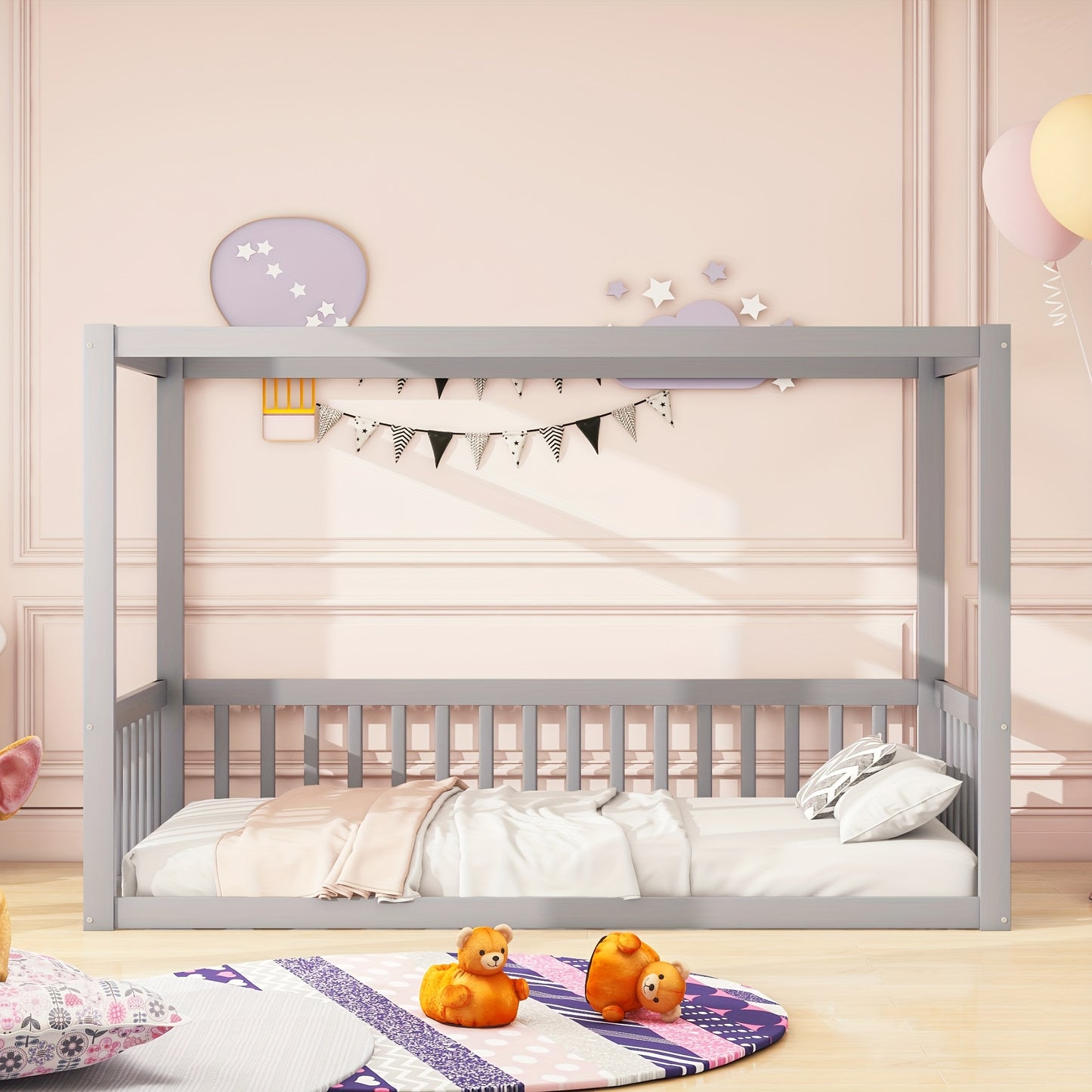 Canopy Bed 90 X 200cm, Bed Frame