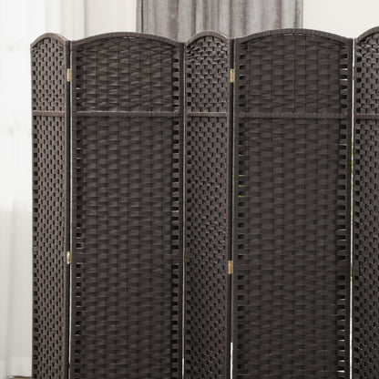Kamerverdelersysteem – Kamerscherm – Roomdivider – Scheidingswand – Privacywand – 6-panelen – Opvouwbaar en Lichtgewicht – Bruin