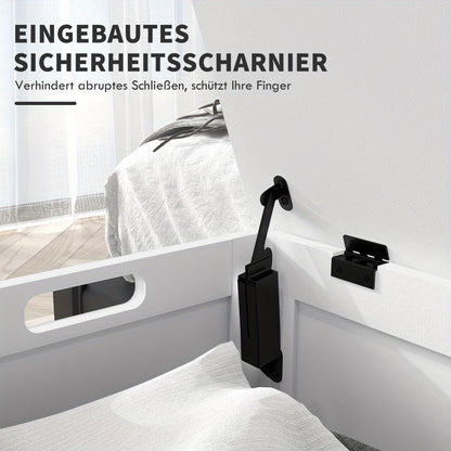Opbergkist – Speelgoedkist – Opbergbak – Dekenkist – Opbergmeubel – Wit – Met Handgrepen – Flip-Top Deksel – 81 x 40 x 46 cm – Kunststof