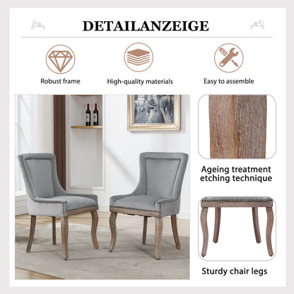 Eetkamerstoel – Keukenstoel – Woonkamerstoel – Gestoffeerde Stoel – Vintage Stoel – Velours Bekleding – Massief Houten Frame