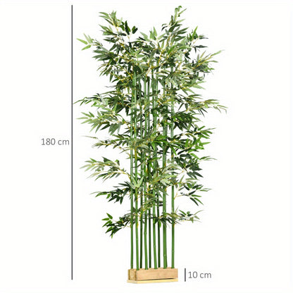Bamboeplant – Kunstplant – Kamerplant – Sierplant – Tuinplant – 180 cm Hoog – Dennenhouten Pot – Realistisch & Onderhoudsvriendelijk