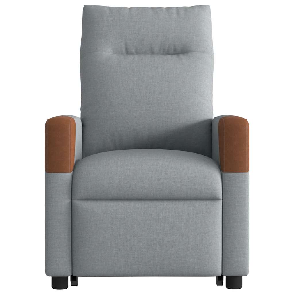 Sta-op Stoel – Elektrische Relaxstoel – Verstelbare Fauteuil – Comfortabele Zitstoel – Ergonomische Stoel Lichtgrijs – Elektrische Sta-op Functie – Verstelbaar Tot 135°