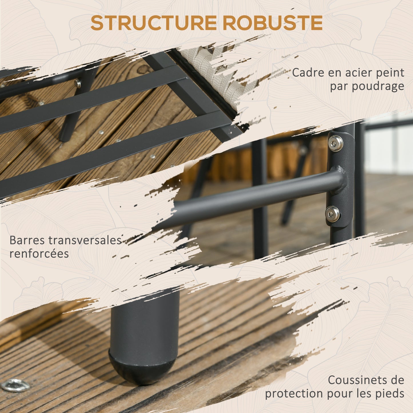 Tuinstoelen – Loungestoelen – Buitenstoelen – Balkonstoelen – Tuinfauteuils – Set van 2 – Metaalframe met PE-touw en Comfortabele Kussens – Maximaal Draagvermogen 120 kg