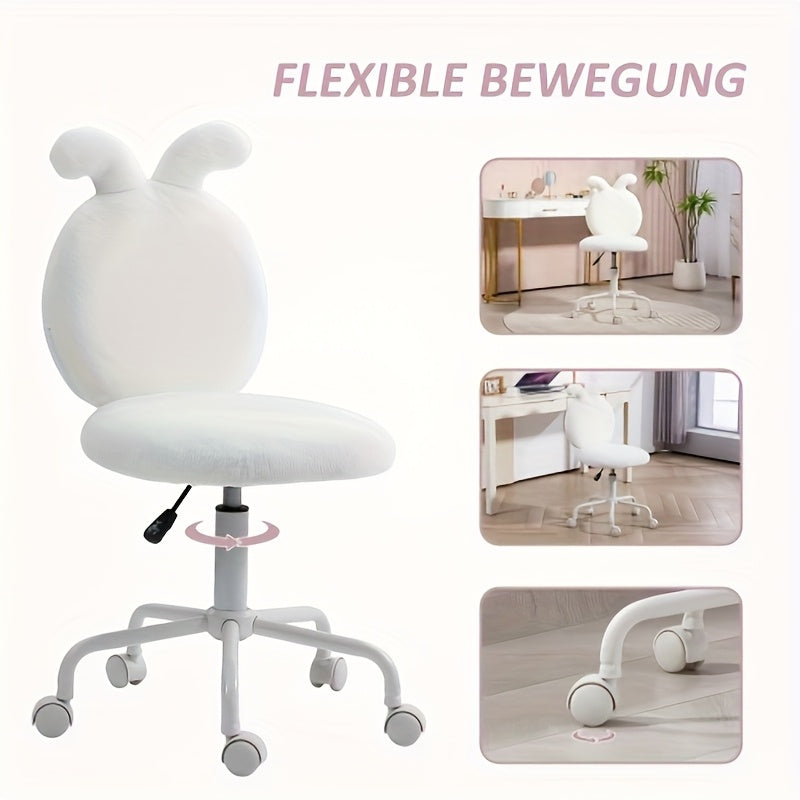 Bureaustoel – Kantoorstoel – Desk Chair – Ergonomische Stoel – Werkstoel – Wit – Verstelbare Hoogte – 360° Draaibaar – Roestvrij Stalen Frame – Ademend Mesh