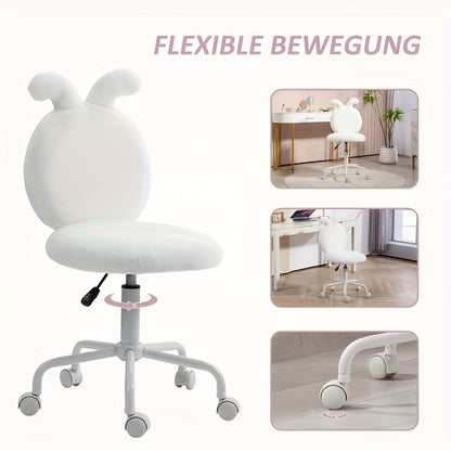 Bureaustoel – Kantoorstoel – Desk Chair – Ergonomische Stoel – Werkstoel – Wit – Verstelbare Hoogte – 360° Draaibaar – Roestvrij Stalen Frame – Ademend Mesh