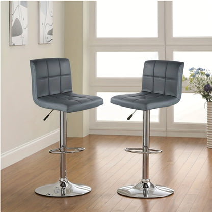 Barstoel – Barkruk – Barstoelen – Keukenstoel – Kruk – Verstelbare Zithoogte – 360° Draaibaar – Kunstleren Bekleding – Ergonomische Rugleuning – Set van 2 – Max. 150 kg