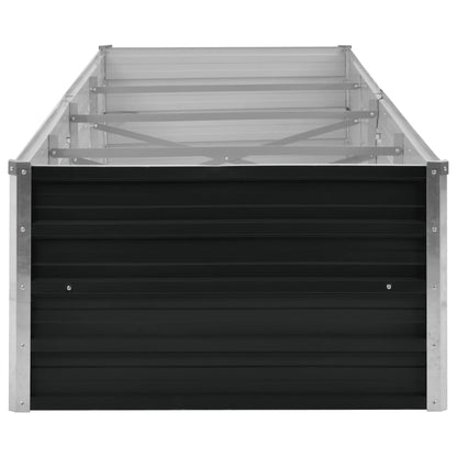 Tuinbak – Verhoogd Plantenbed – Bloembak – Groenbak – Plantenbak – Duurzaam Verzinkt Staal – Groot Formaat 320x80x45 cm – Weerbestendig Antraciet