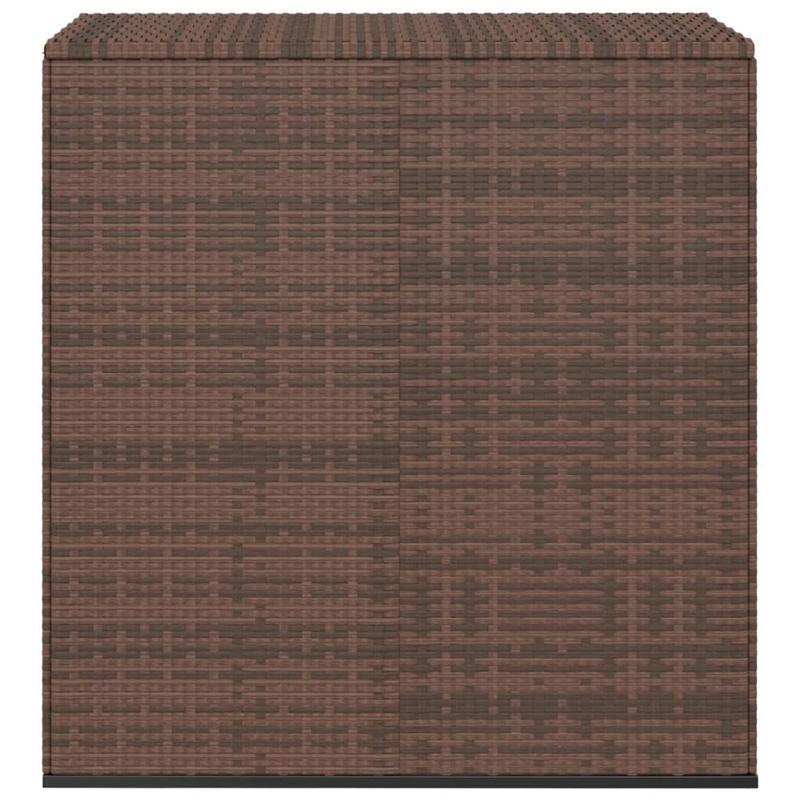 Grote Opbergbak Kussenbox – Buitenbox – Tuinbox – Opbergkist – Patio Organizer – Weerbestendig – 100x49,5x103 cm – Weefsel van Resin – Bruin