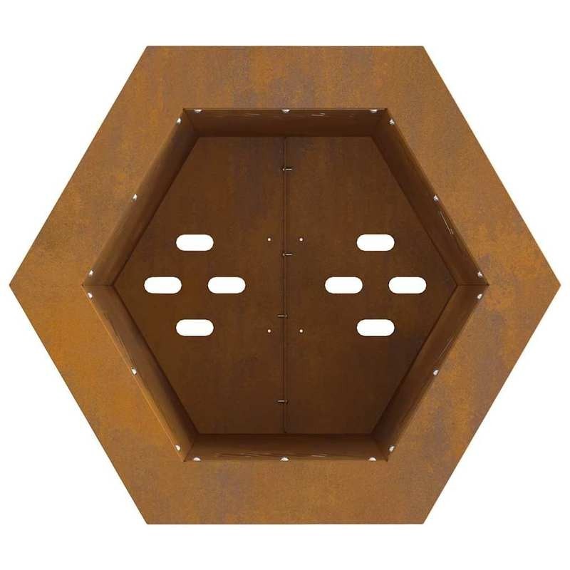 38x38x51cm Brown Fire Pit Home Patio Small Fire Stove for Terrace Leisure and Relaxation Garden Daily Use, Patio Heating, Outdoor Fireplace, Compact Design, Stylish Fireplace, Weatherresistant Material, Highquality Finish, Po