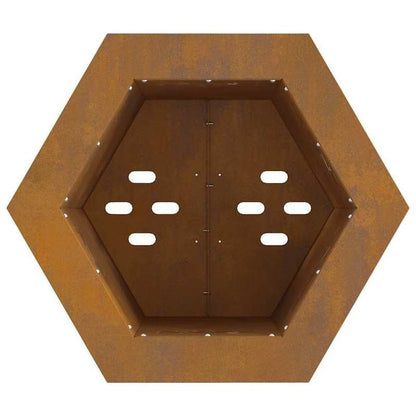 38x38x51cm Brown Fire Pit Home Patio Small Fire Stove for Terrace Leisure and Relaxation Garden Daily Use, Patio Heating, Outdoor Fireplace, Compact Design, Stylish Fireplace, Weatherresistant Material, Highquality Finish, Po