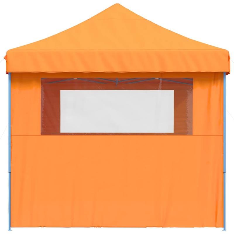 Partytent – Tent – Pavillon – Feesttent – Pop-up Tent – Oranje Kleur – Inklapbaar & Met 3 Zijwanden – Waterafstotend & Compact