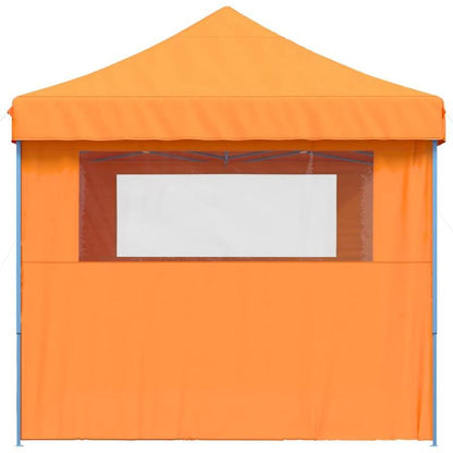 Partytent – Tent – Pavillon – Feesttent – Pop-up Tent – Oranje Kleur – Inklapbaar & Met 3 Zijwanden – Waterafstotend & Compact