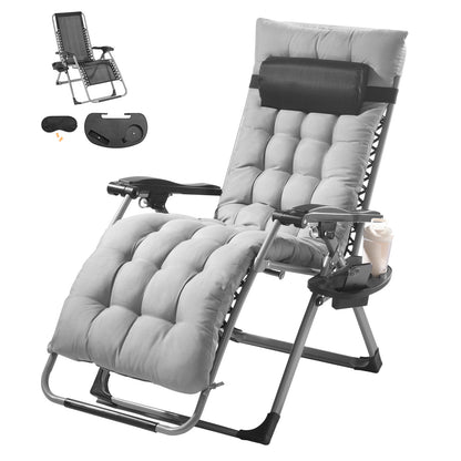 Zero Gravity Stoel – Relaxstoel – Ligstoel – Tuinstoel – Lounge Stoel – Verstelbaar 90°-170° – Draagkracht 225 kg – Comfortabel Kussen 10 cm