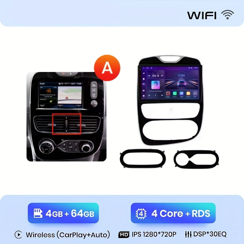Multimedia Speler – Autoradio – Carplay Systeem – Android Stereo – Draadloze CarPlay – 10 Inch IPS Touchscreen – 4G + 64GB Opslag