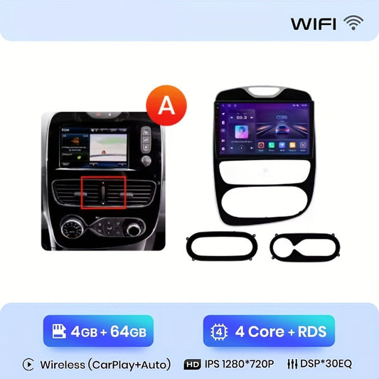 Multimedia Speler – Autoradio – Carplay Systeem – Android Stereo – Draadloze CarPlay – 10 Inch IPS Touchscreen – 4G + 64GB Opslag
